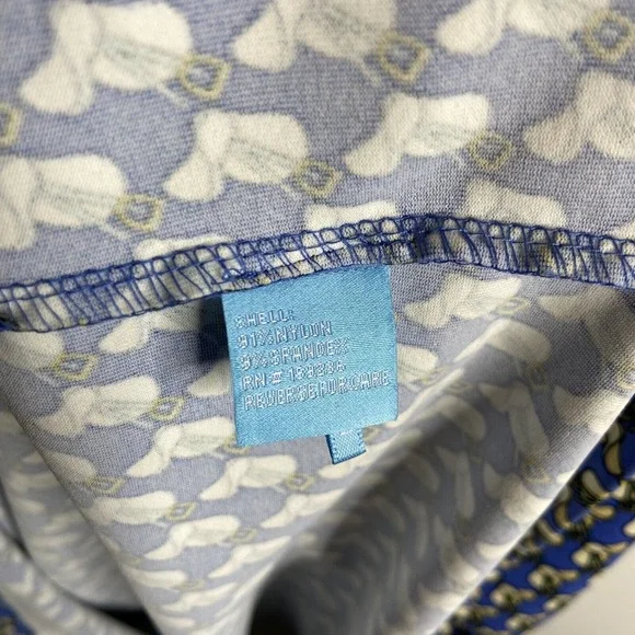 J McLaughlin dress women sz Large halter sleeveless navy blue catalina cloth - Picture 6 of 6